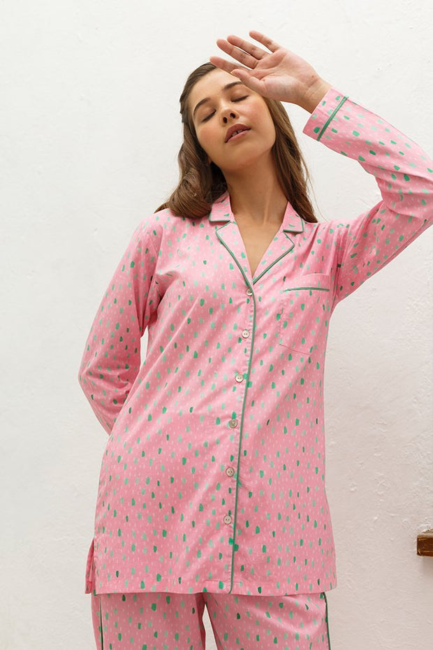 Canvas Lounge Pajama - Love The Pink Elephant