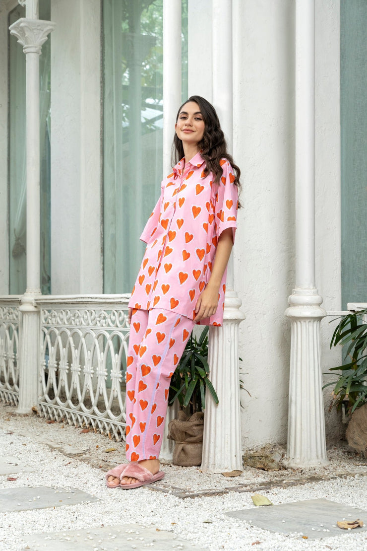 Cream Pudding Pyjama Set - Love The Pink Elephant